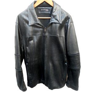 Kenneth Cole Black Leather jacket L